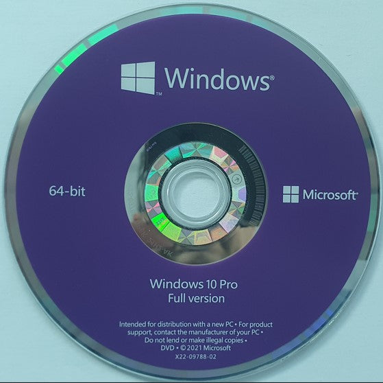 Microsoft® Windows 10 Professional OEM 32/64-bit English DVD