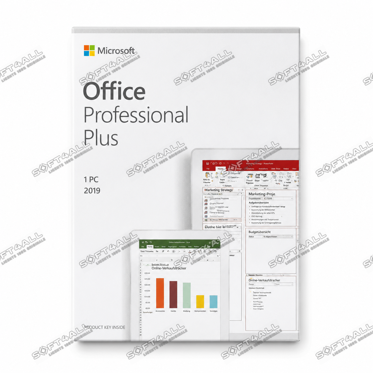 MICROSOFT Office 2019 Professional Plus, 32/64 bit, All Languages, Retail